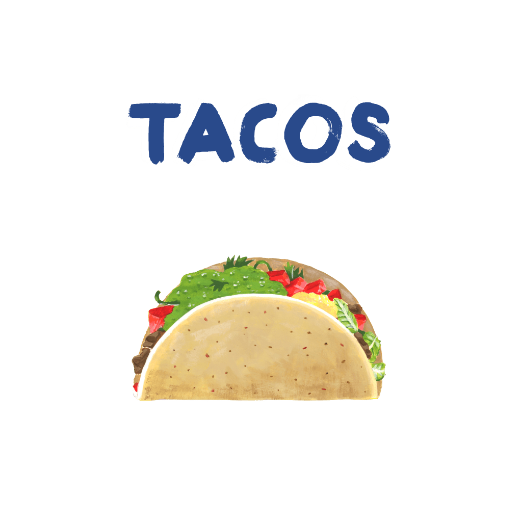 <H1> Soft corn tortilla filled with choice of filling, cheese, lettuce and salsa.